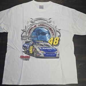 2006 Chase Athletics Jimmie Johnson T Shirt Mens XL White NASCAR Racing Tee